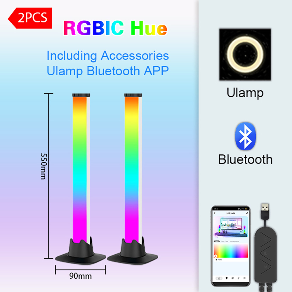 デスクトップ用 RGB LED ライトバー、Bluetoot - Desk Setup With Tv のレビューと価格