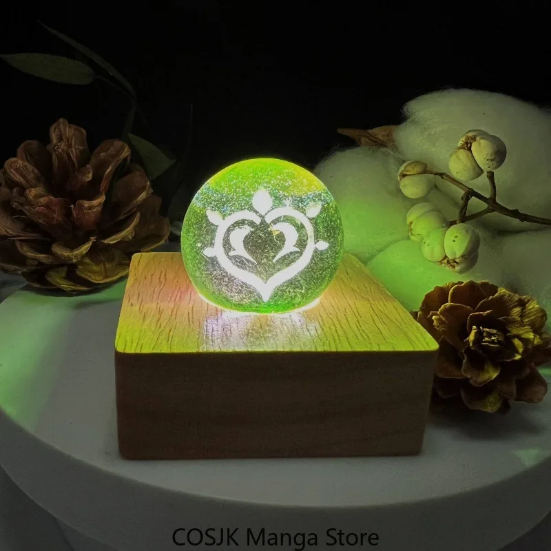 ゲーム「原神」の元素をモチーフにしたガラス球型ナイトライト。 - Desk Setup Lamp のレビューと価格