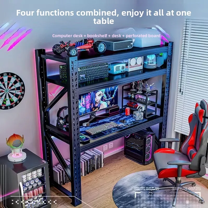#   人間工学に基づいた設計のゲーミングデスク。多層収納ラ - Desk Setup L Shaped のレビューと価格