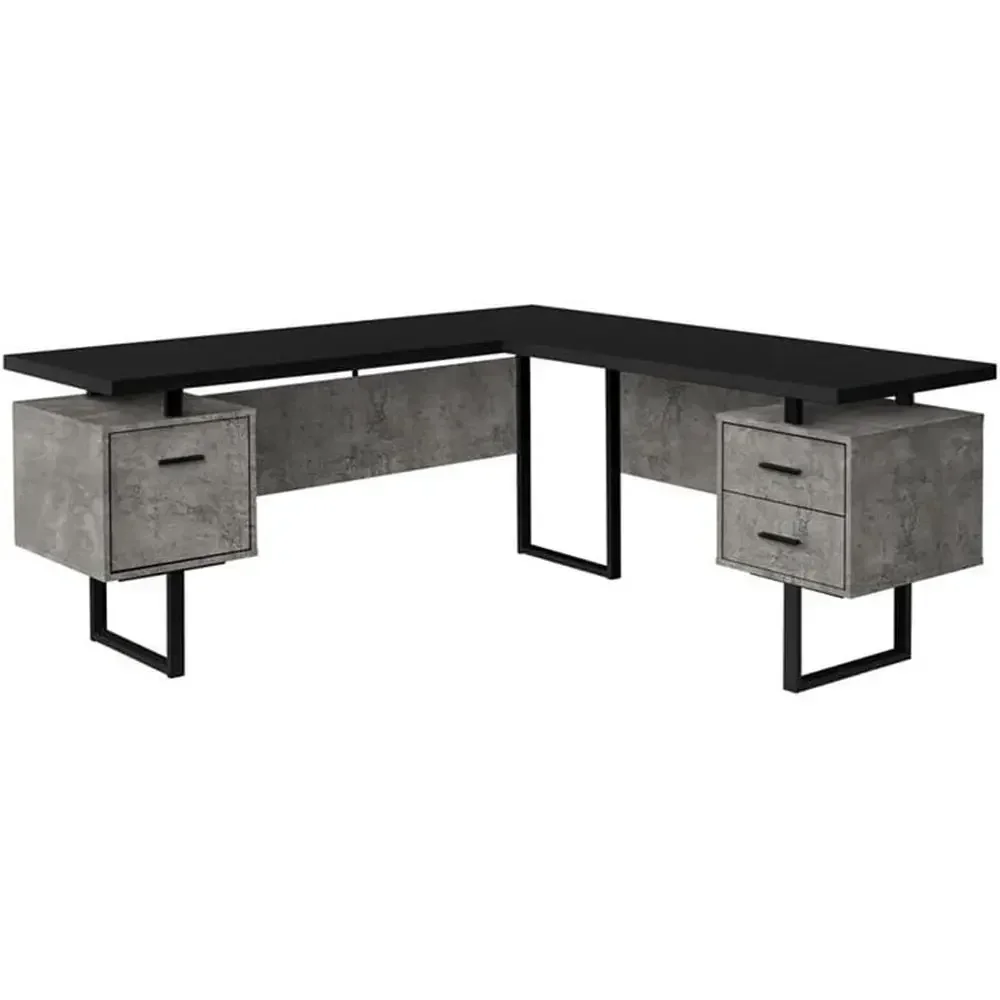 L字型の70cm幅コンピューターデスク。収納スペース付きで、 - Desk Setup L Shaped のレビューと価格