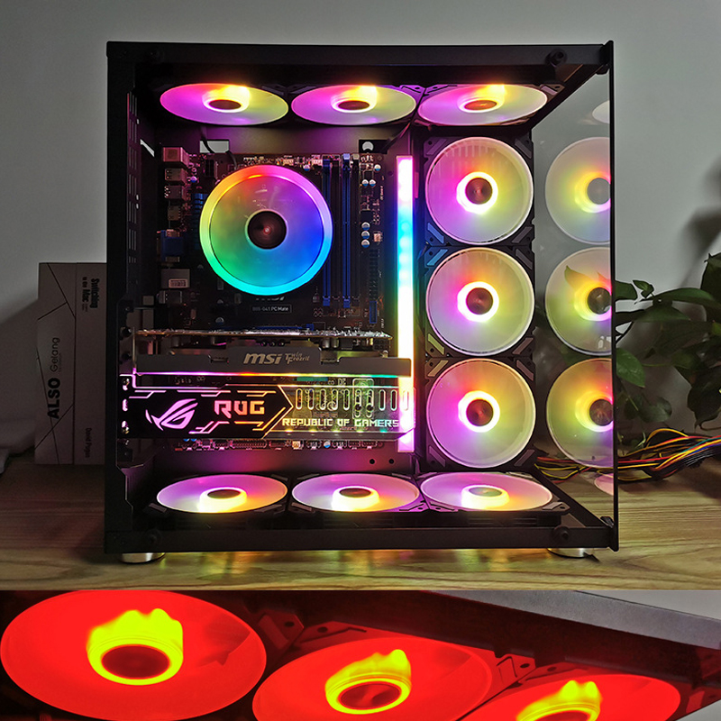 ARGB 120mmケースファン 5V 3PIN マザーボー - Desk Setup Lamp のレビューと価格