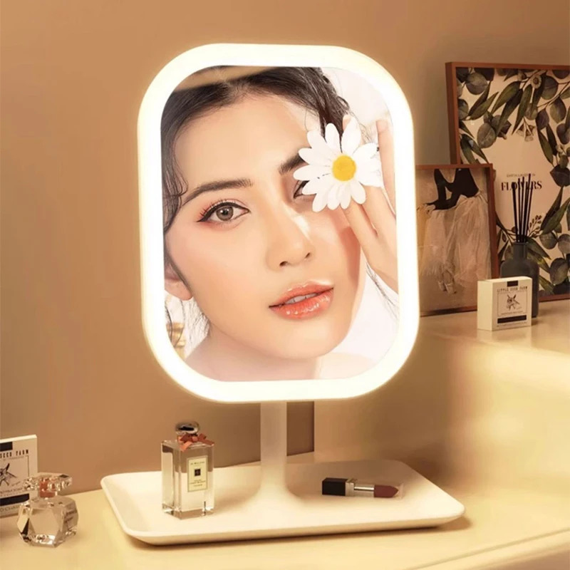 新しい LED モダンなデスクトップバニティミラー、ポータブ - Desk Setup Lamp のレビューと価格