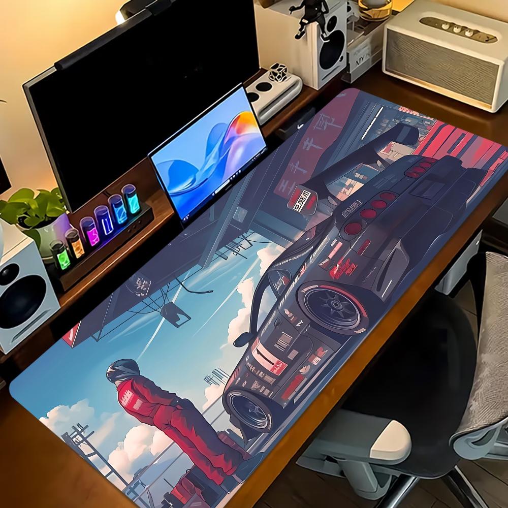 サクラスポーツカー拡張デスクマット滑り止めゴムステッチエッジ - Desk Setup Pc And Laptop のレビューと価格
