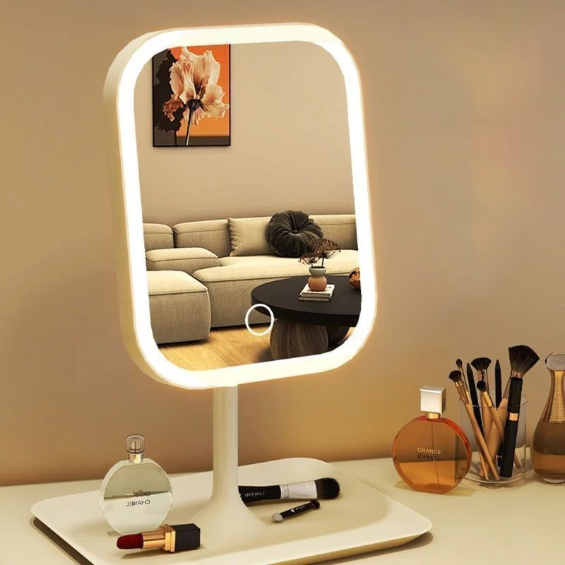 新しいLEDモダンデスクトップバニティミラー、ポータブル3色 - Desk Setup Lamp のレビューと価格